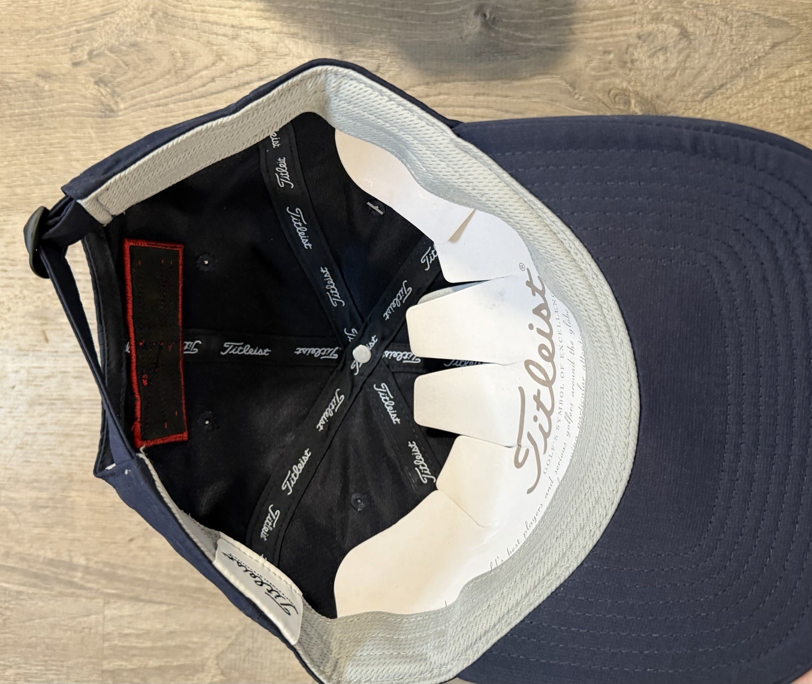 Titleist NXT Tour Adjustable Strap Golf Hat Script NOS Navy Blue NWT