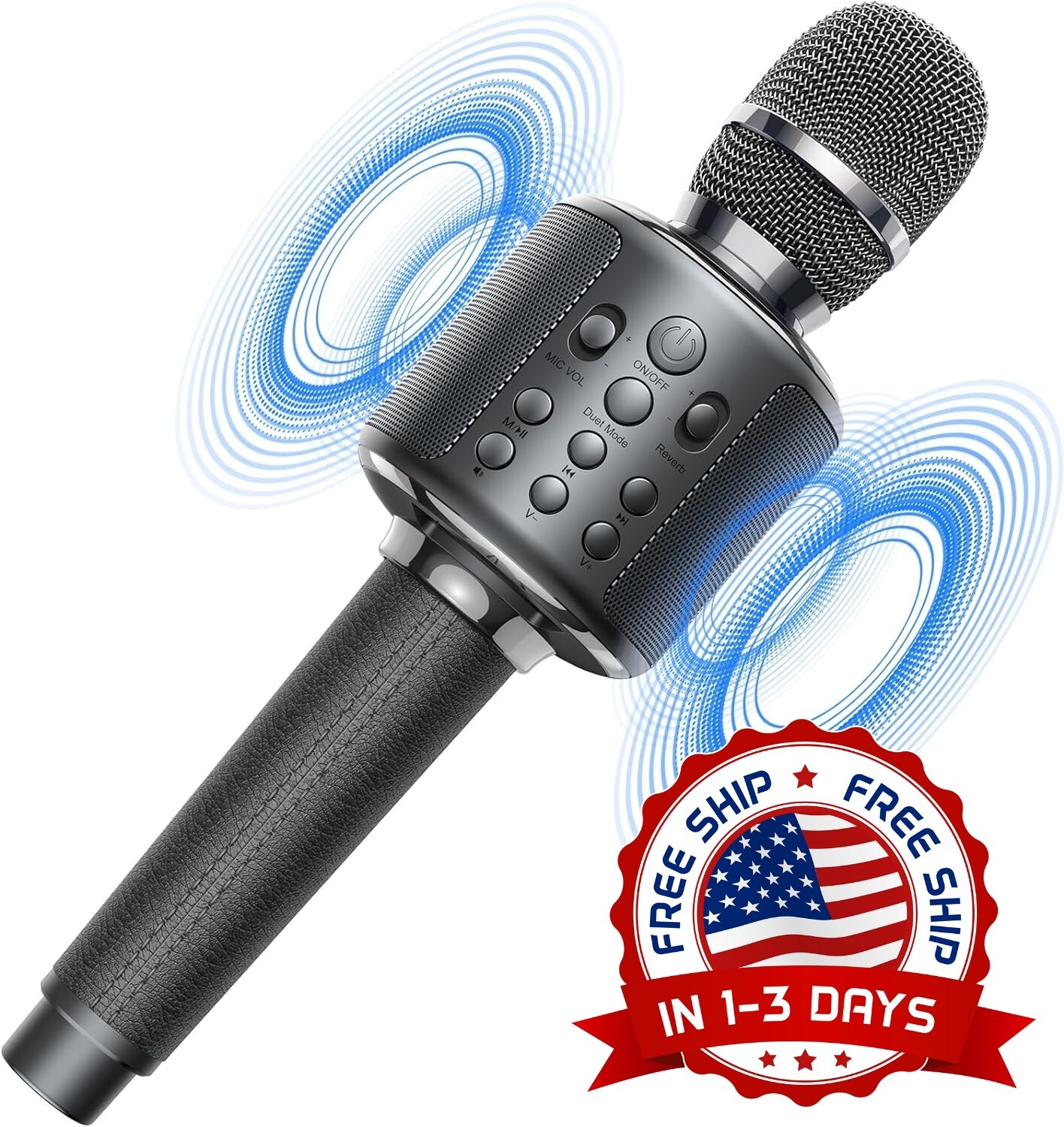 Micrófono De Karaoke Para Niños Y Adultos Inalámbrico Bluetooth Para Fiestas NEW