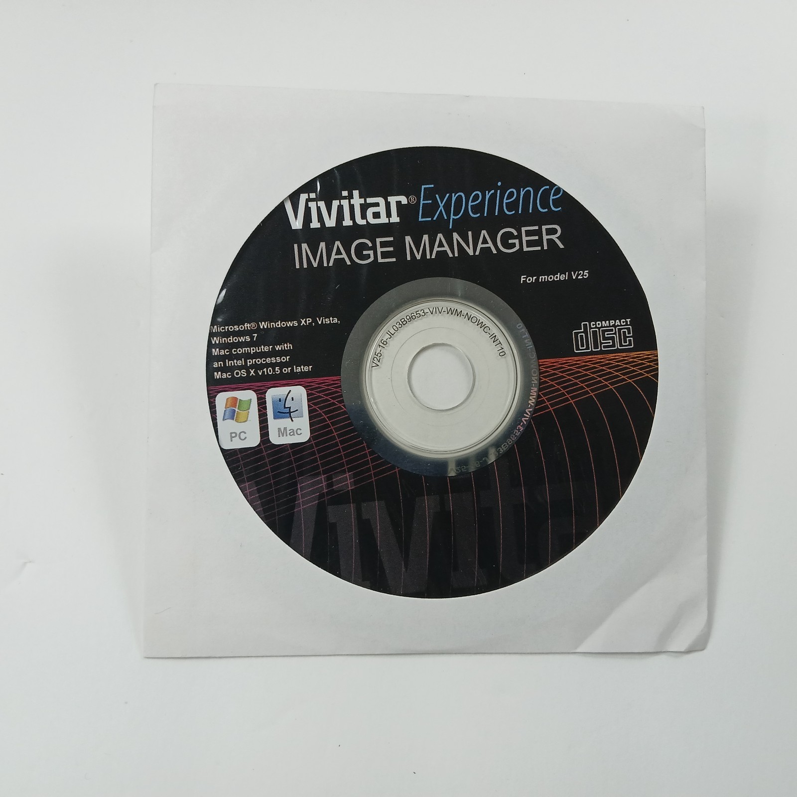 Vivitar Experience Image Manager Software Disc For Model V25 Windows Mac