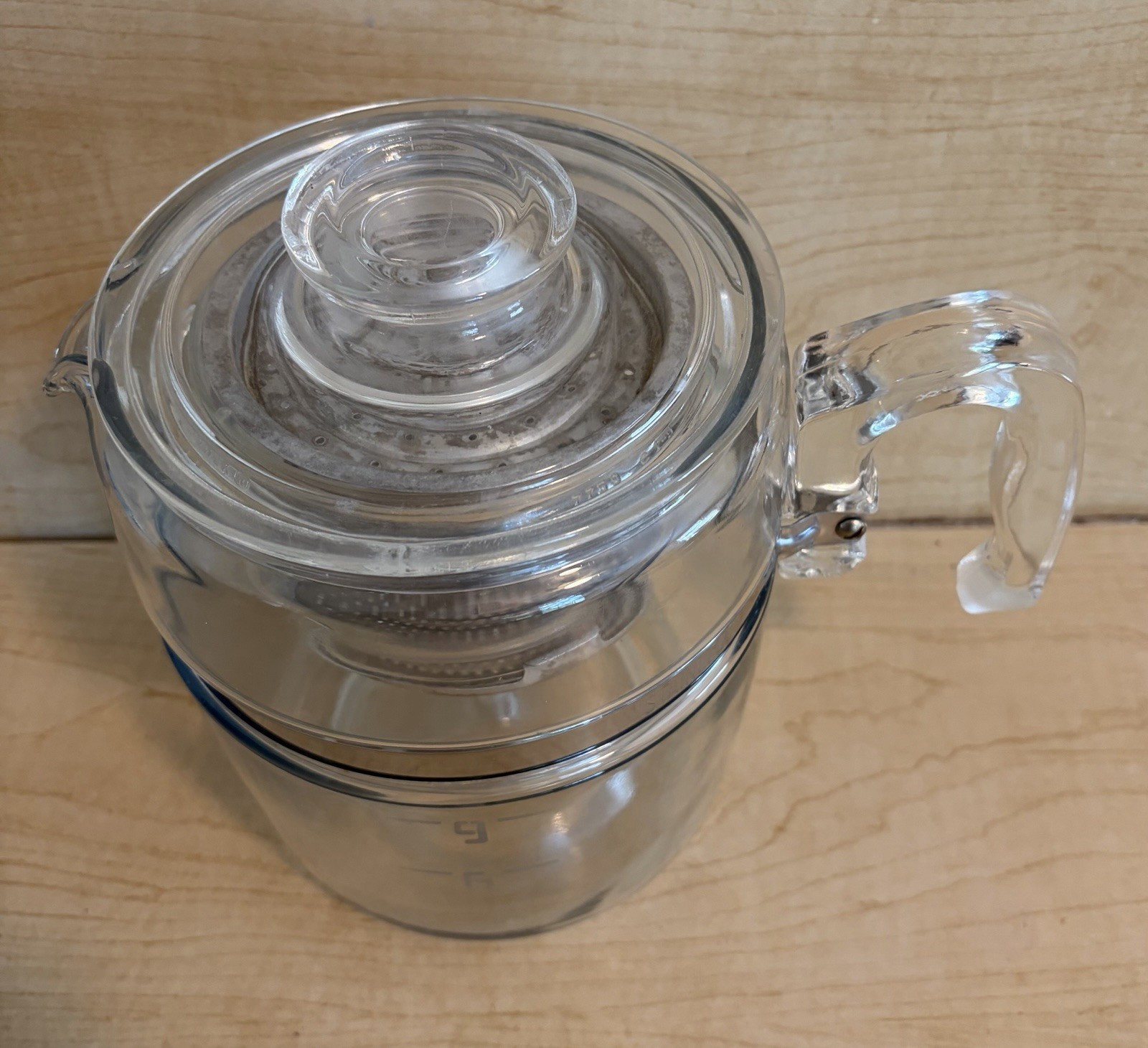 VTG PYREX 9 Cup Glass Percolator #7759 COMPLETE EXCELLENT!!!
