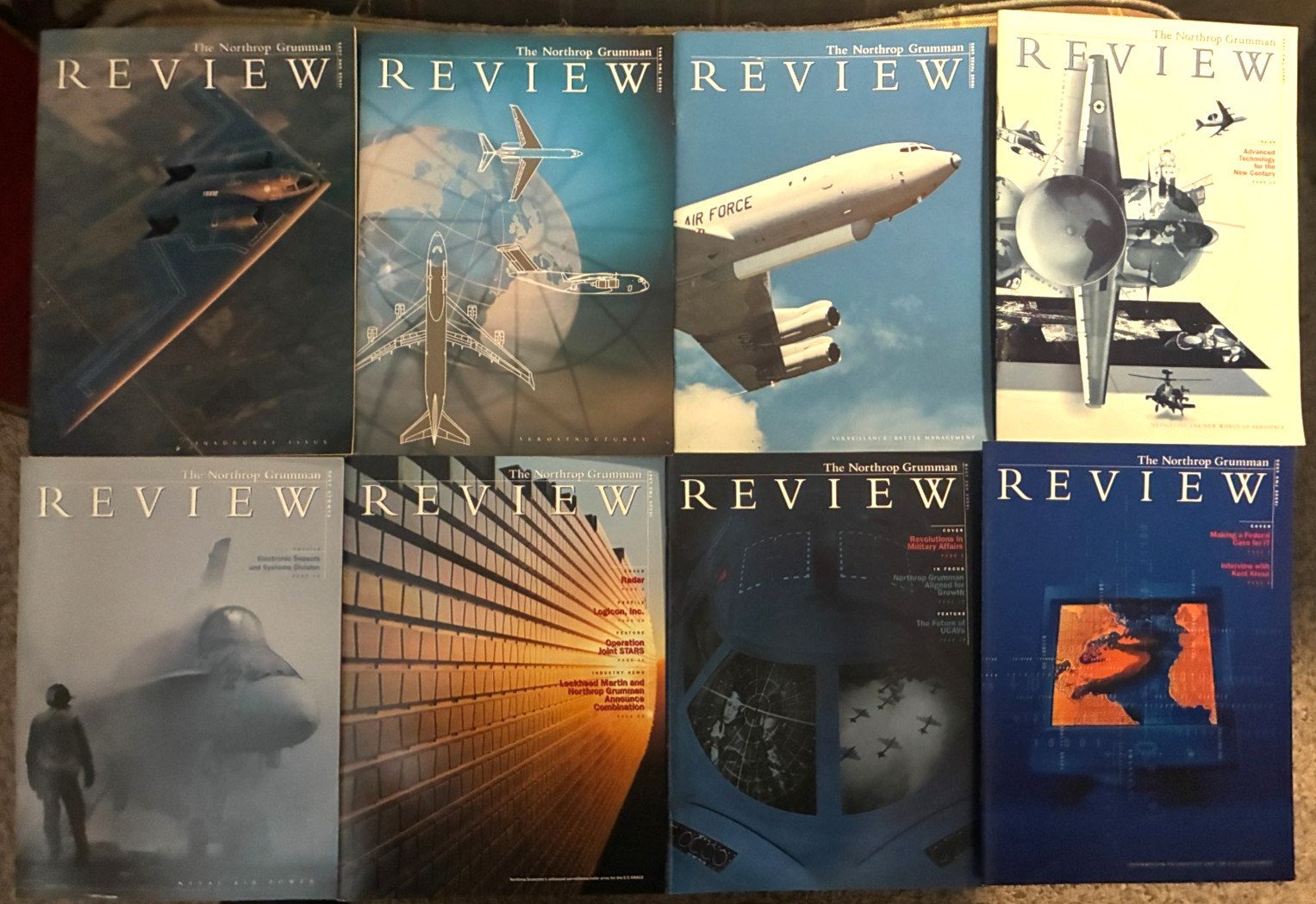 8 Issues of The Northrop Grumman Review Magazine 1995-1999 - Free Shipping!