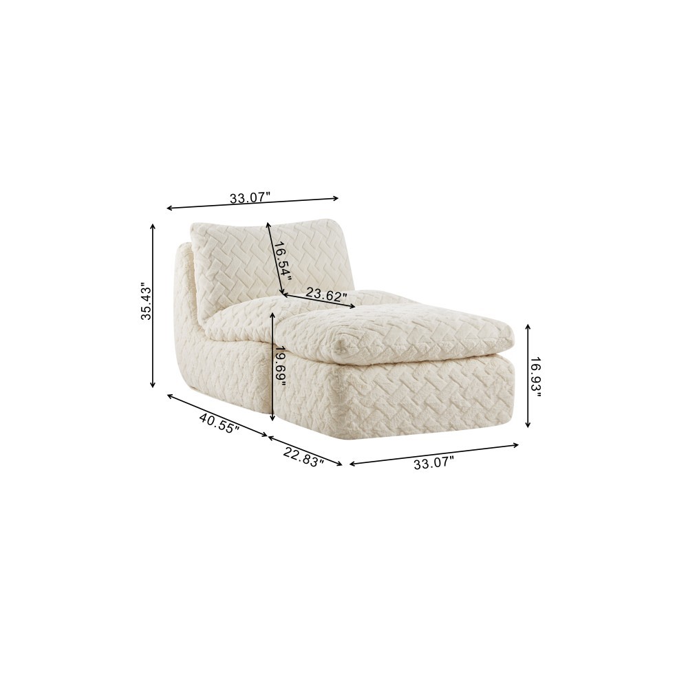 Full Compression Sofa Chair W/Swivel Add Ottoman For Living Room Bedroom White
