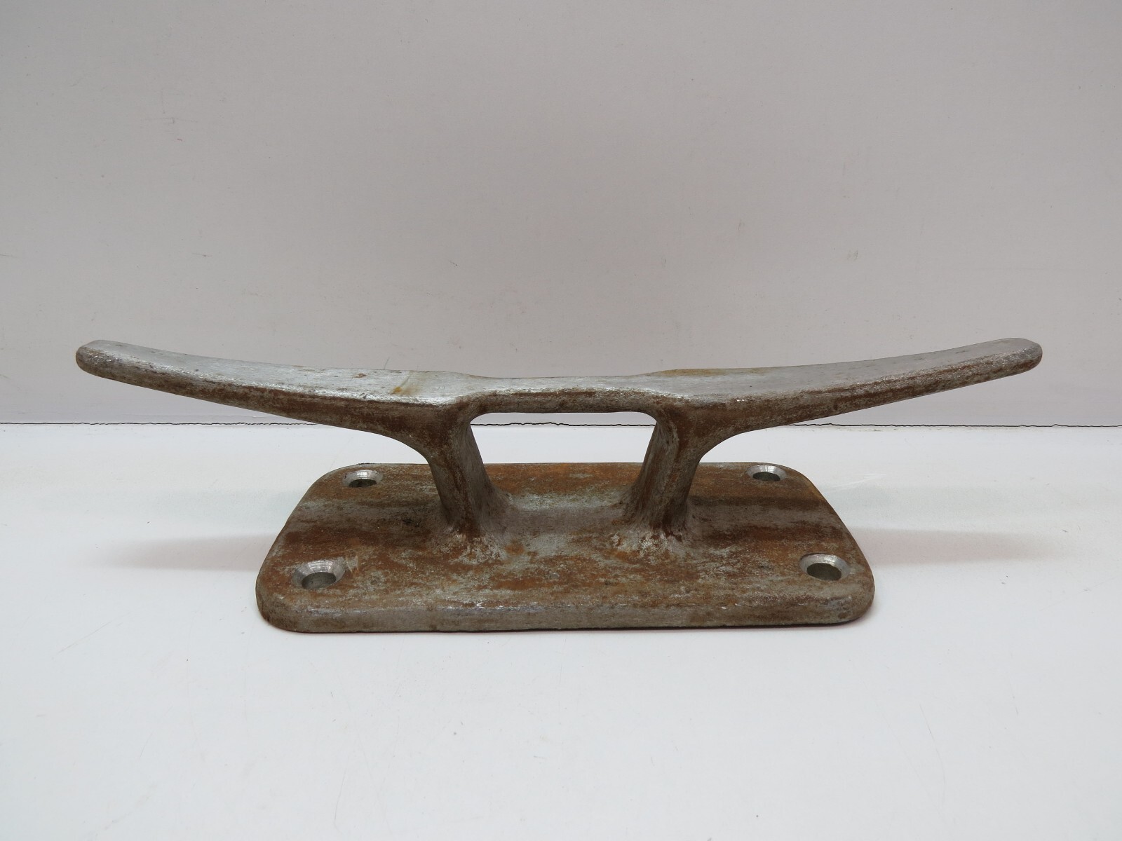 14+7/8 INCH OLD RUSTY STAINLESS STEEL CLEAT BOAT DOCK (D2B487C)