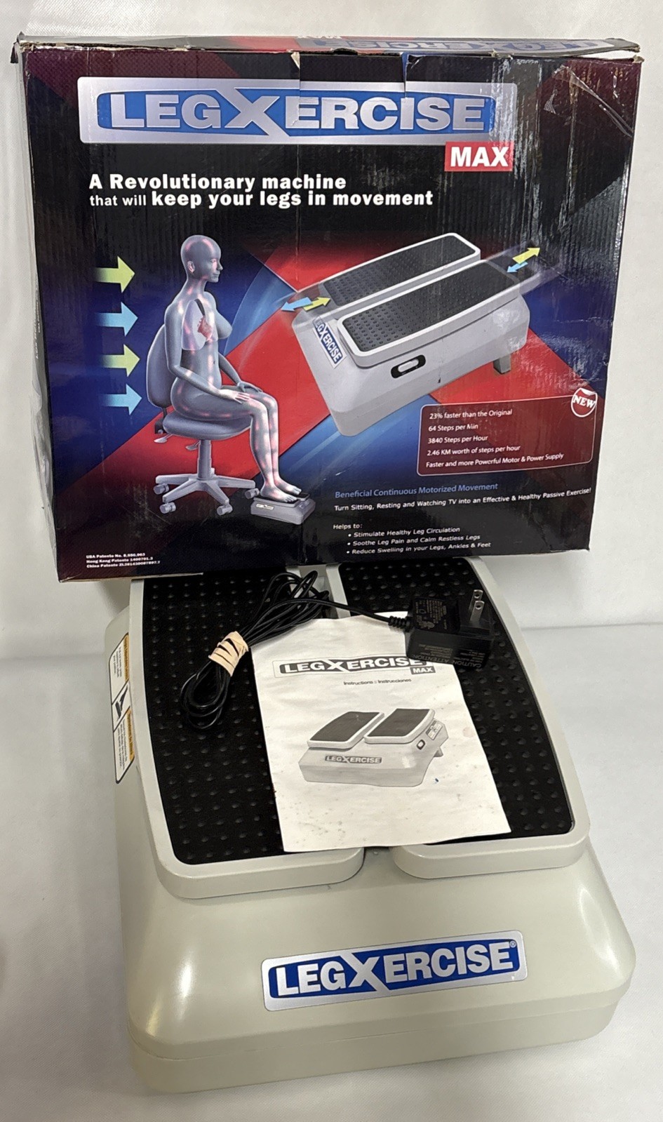 LegXercise Max LEGX-011 Motorized Leg Activator Exercise Machine TESTED Working