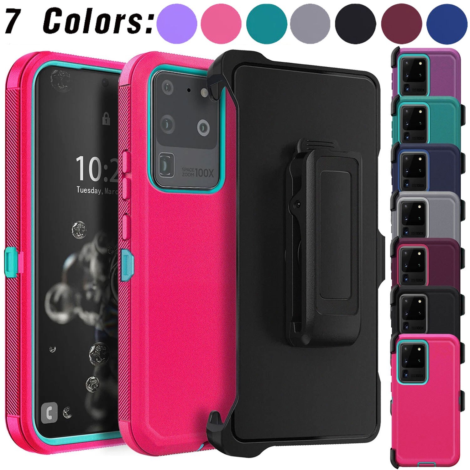 For Samsung Galaxy S20 Plus/Ultra/S20 FE Case Heavy Duty Phone Cover / Belt Clip