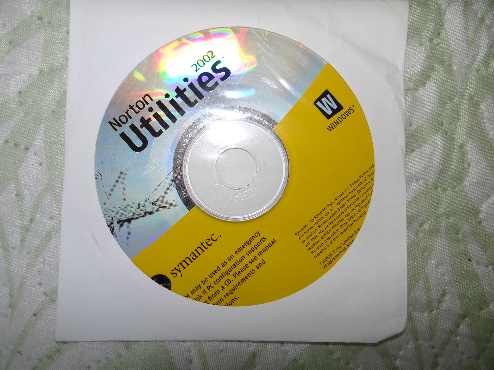 Norton Utilities 2002 Windows CD-ROM