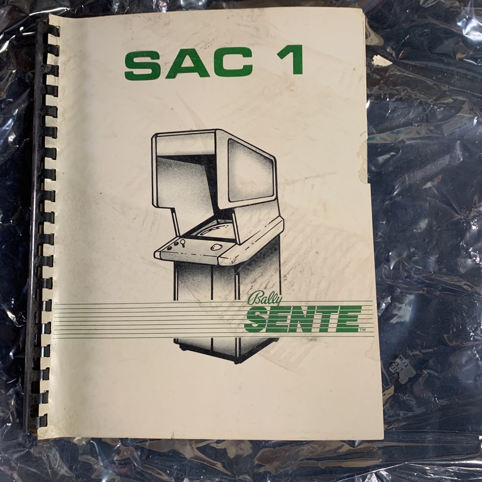 Original Sac 1 Bally Sente arcade video game manual
