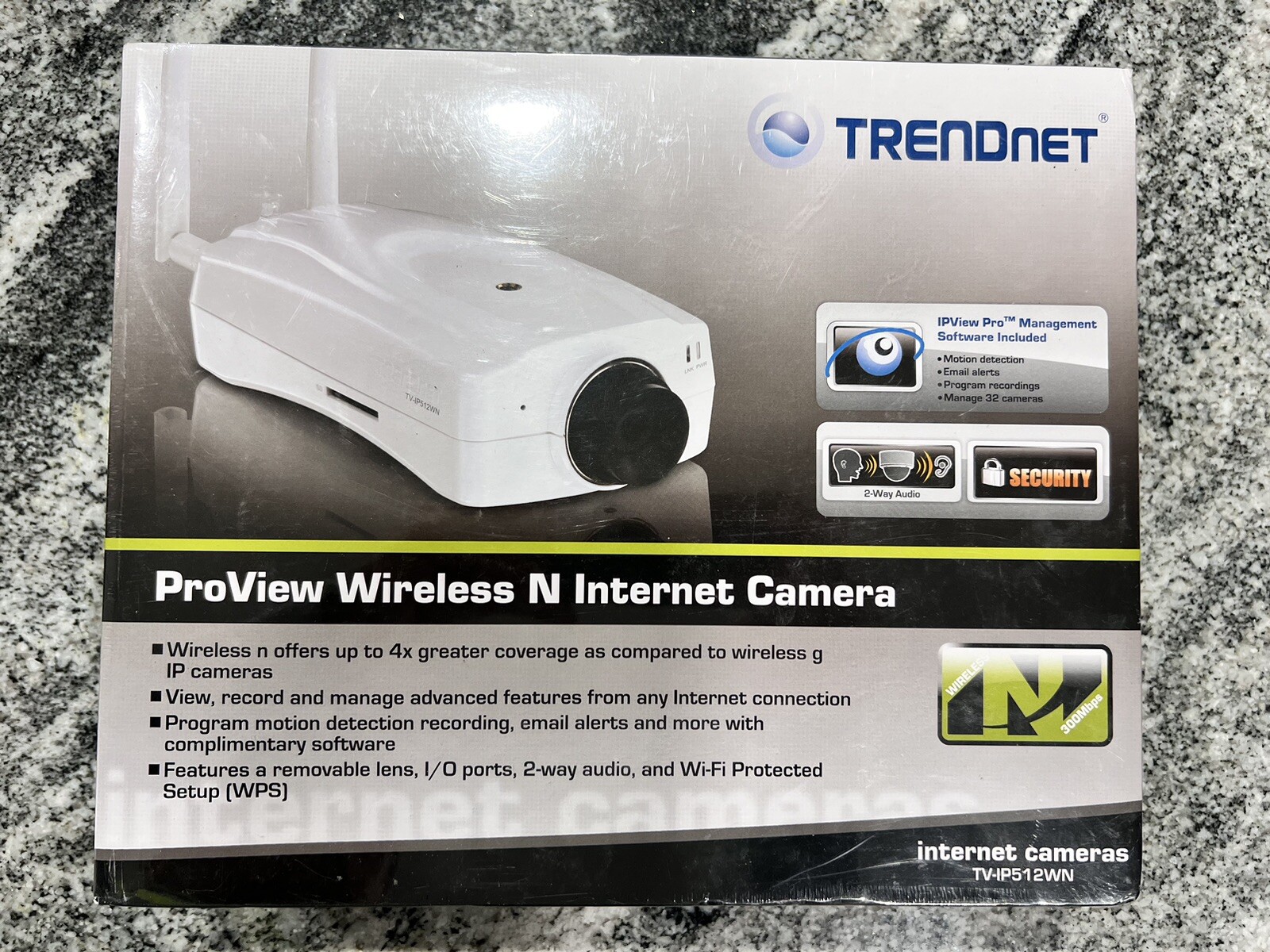Web Camera ProView Wireless N Internet Camera TRENDnet TV-IP512WN Web Cam NEW 🔥