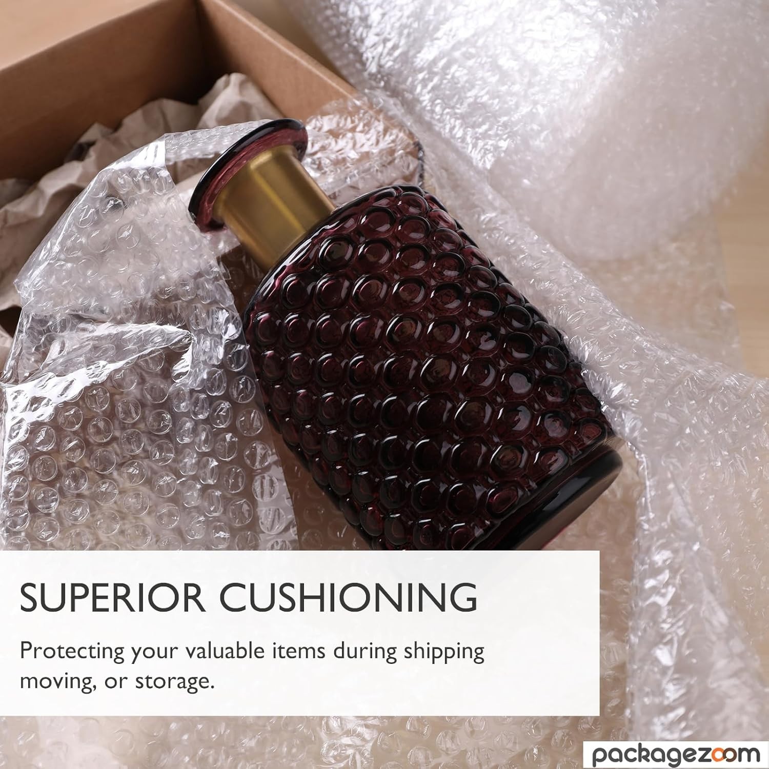 Protective Bubble Cushioning Wrap - 12x30 Inch Roll for Safe Storage & Transit