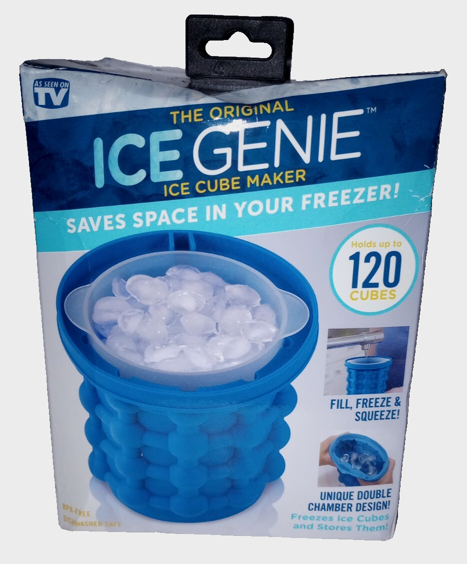The Original Ice Genie Ice Cube Maker Holds Up To 120 Cubes Saves Space BPA Free
