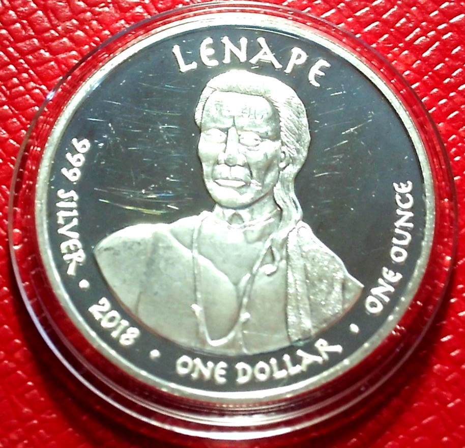 2018 Jamul Nation $1 Lenape New Jersey Horse 1 Troy oz.999 Fine Silver w/Capsule