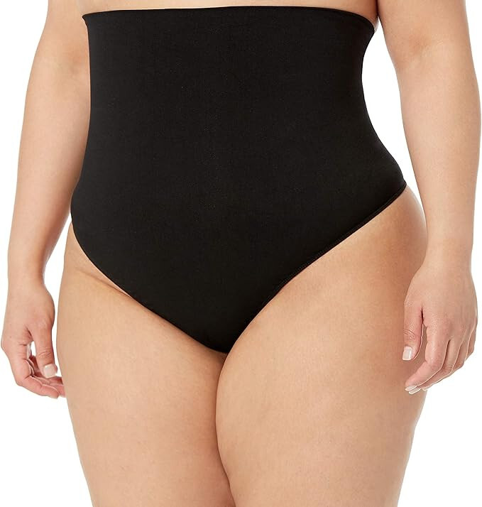 Carnival Petite Plus Seamless High Waist Control Thong Black L