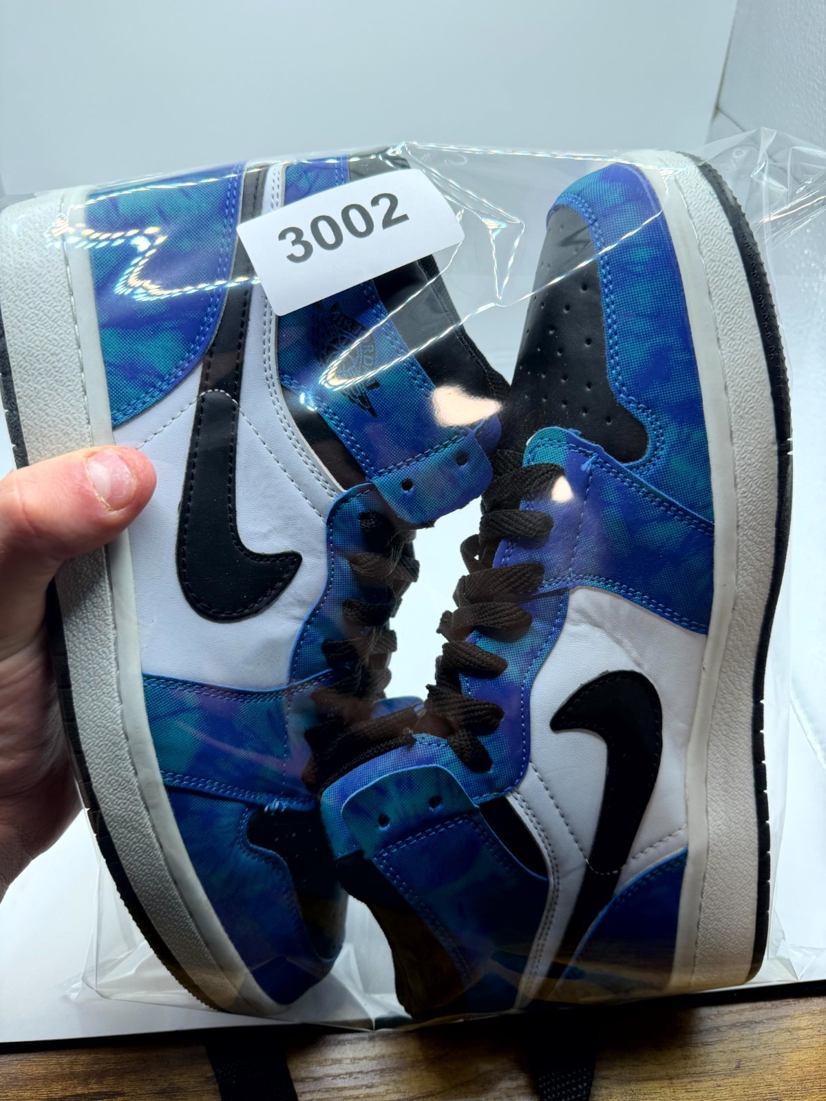 Nike Air Jordan 1 Retro High OG Mens 9 Sneaker Multicolor Tie-Dye Leather Shoes