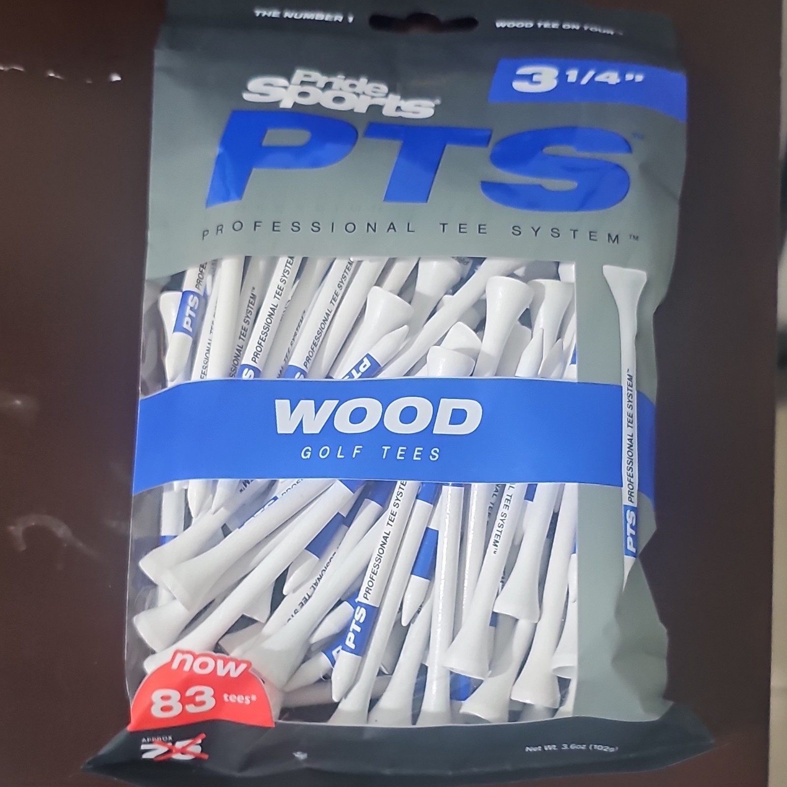 Pride Sports PTS Wood Golf Tees 3 1/4 in White 83 Pack
