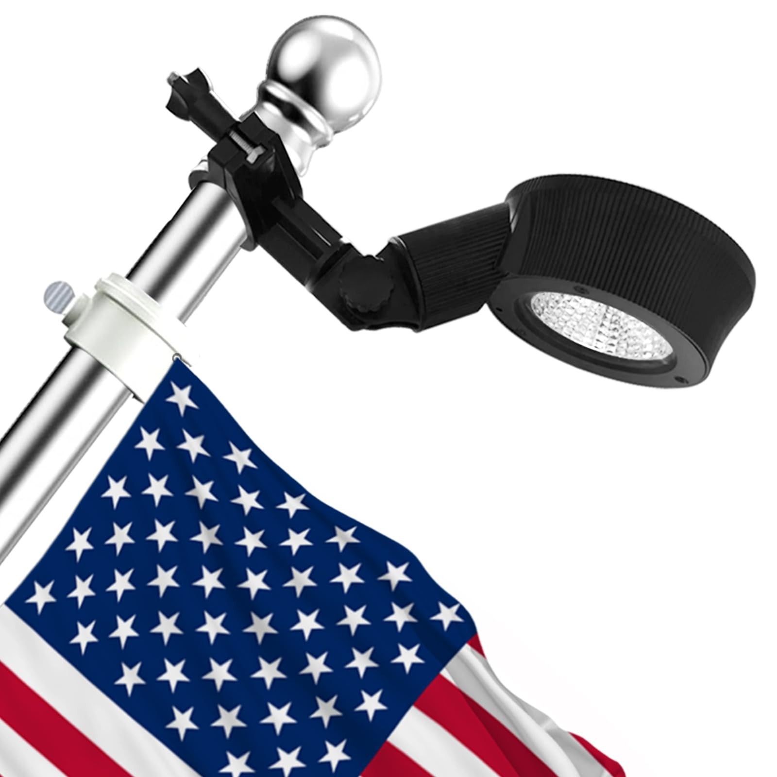Solar Flag Pole Light, Bright White 6000k Flagpole Light Upgrade Solar Powere...
