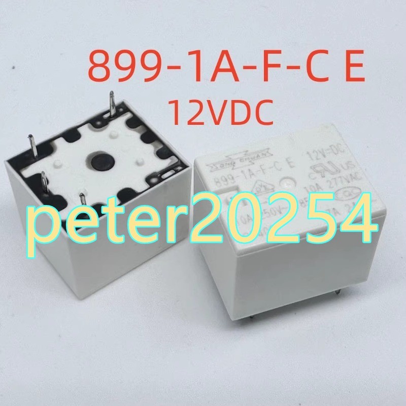 5PCS New 899-1A-F-C E 12VDC 4-pin Relay (White) #TT