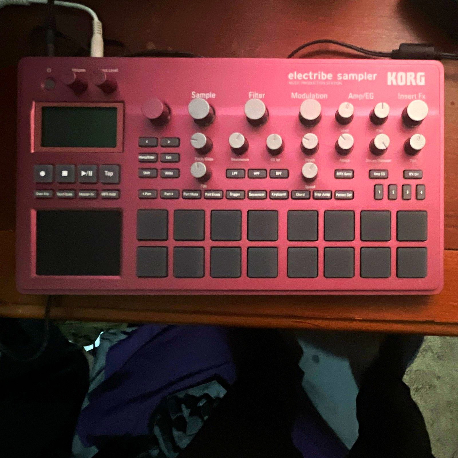 Korg Electribe Sampler Red Tabletop 16-Pad USB Pad Triggers Insert FX