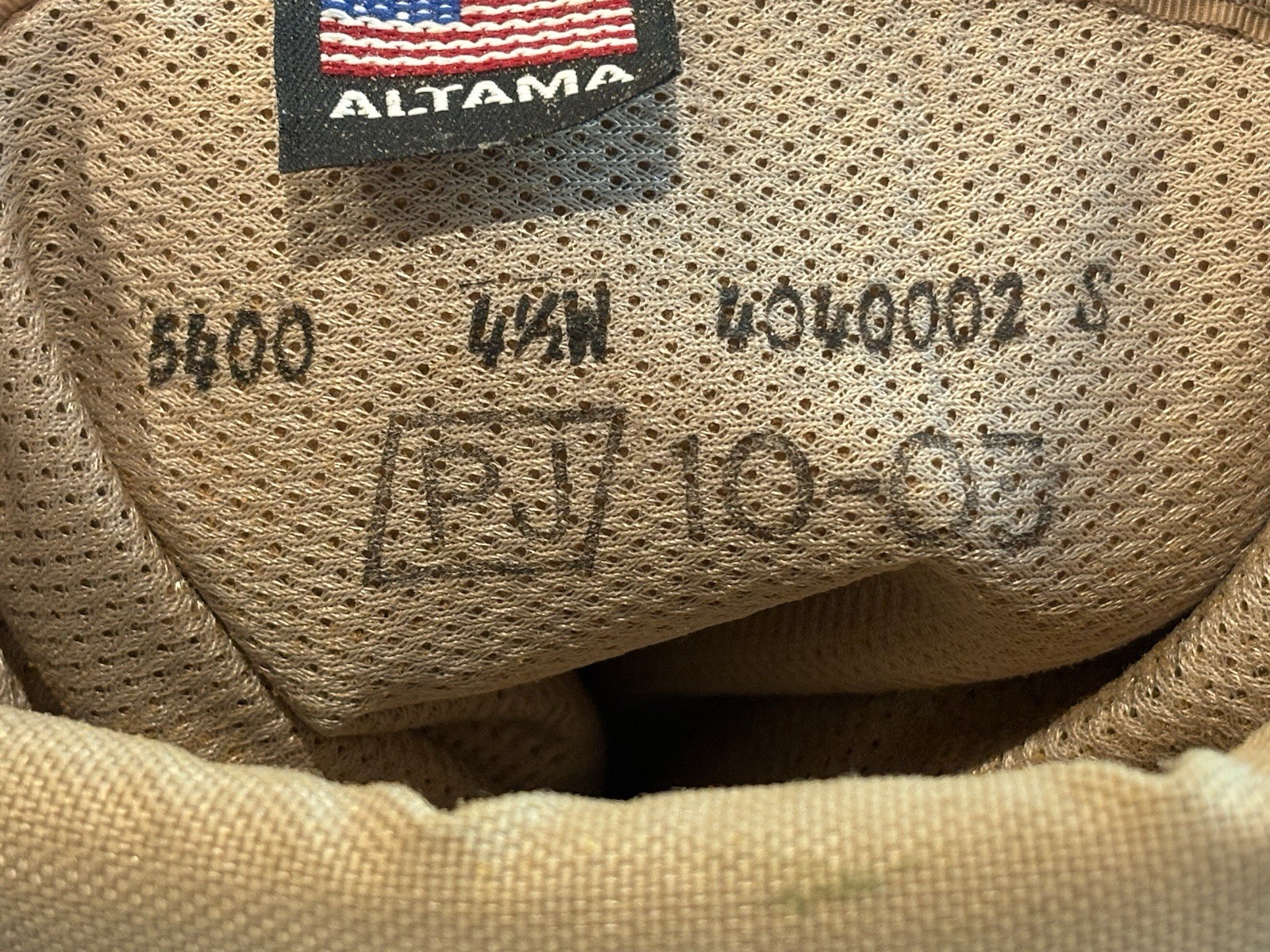 Vintage Altama American Military Gear Tan Desert Combat Boots Size 4 1/2 Wide