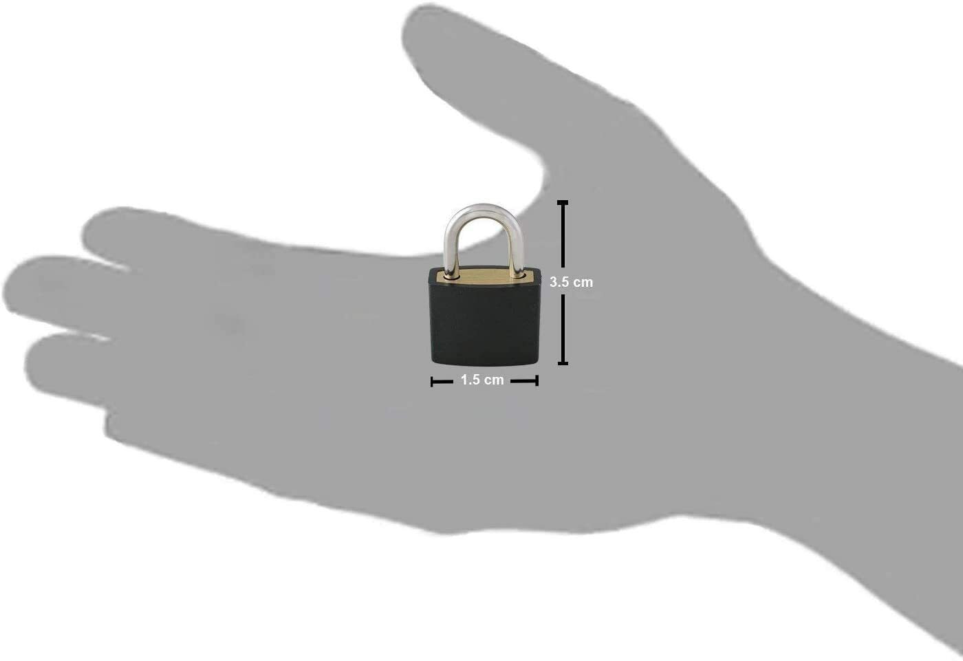 Small Mini Durable ABS Cover Solid Brass Body Individually Keyed Padlock 3 Navy
