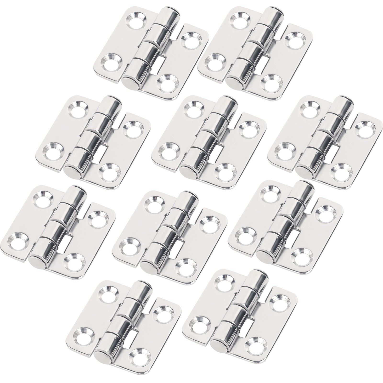 10X  Stainless Steel Cast Marine Boat Hinges 1.4" Square Door Cabinet Hinges