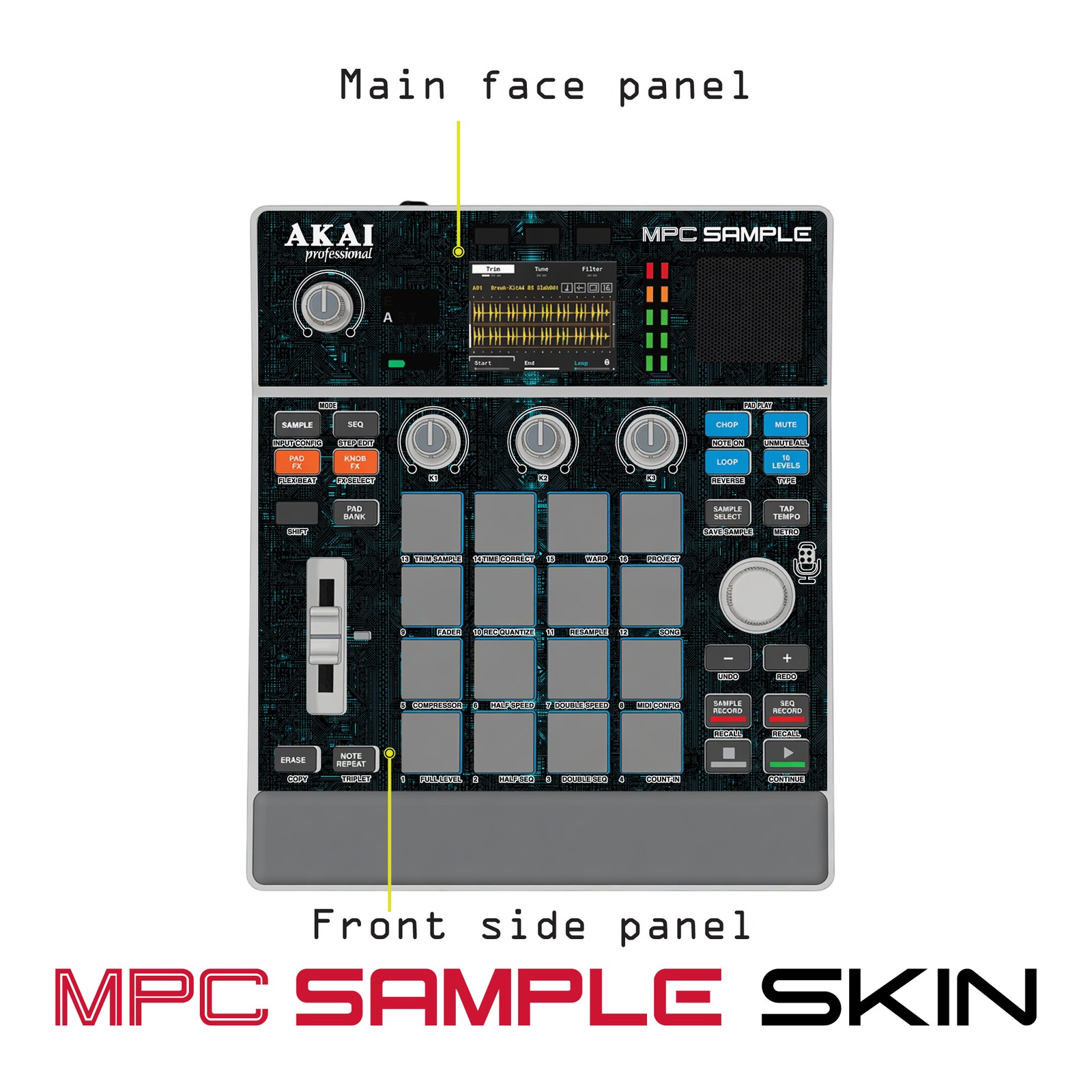 Akai MPC Sample Skin / Teal Phantom
