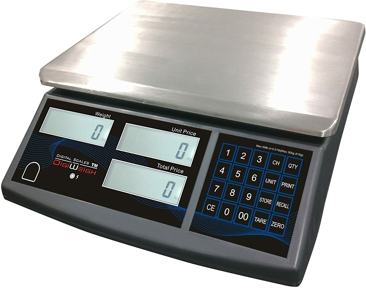 Price Computing / Digital Retail Scale 60 lb x .02 lb NTEP (Legal for trade)