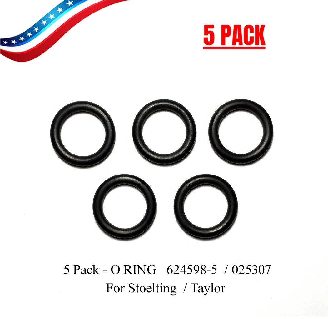 5 Pack - 624598-5 O-Ring for Stoelting Spigot Body - 025307 O-Ring for Taylor