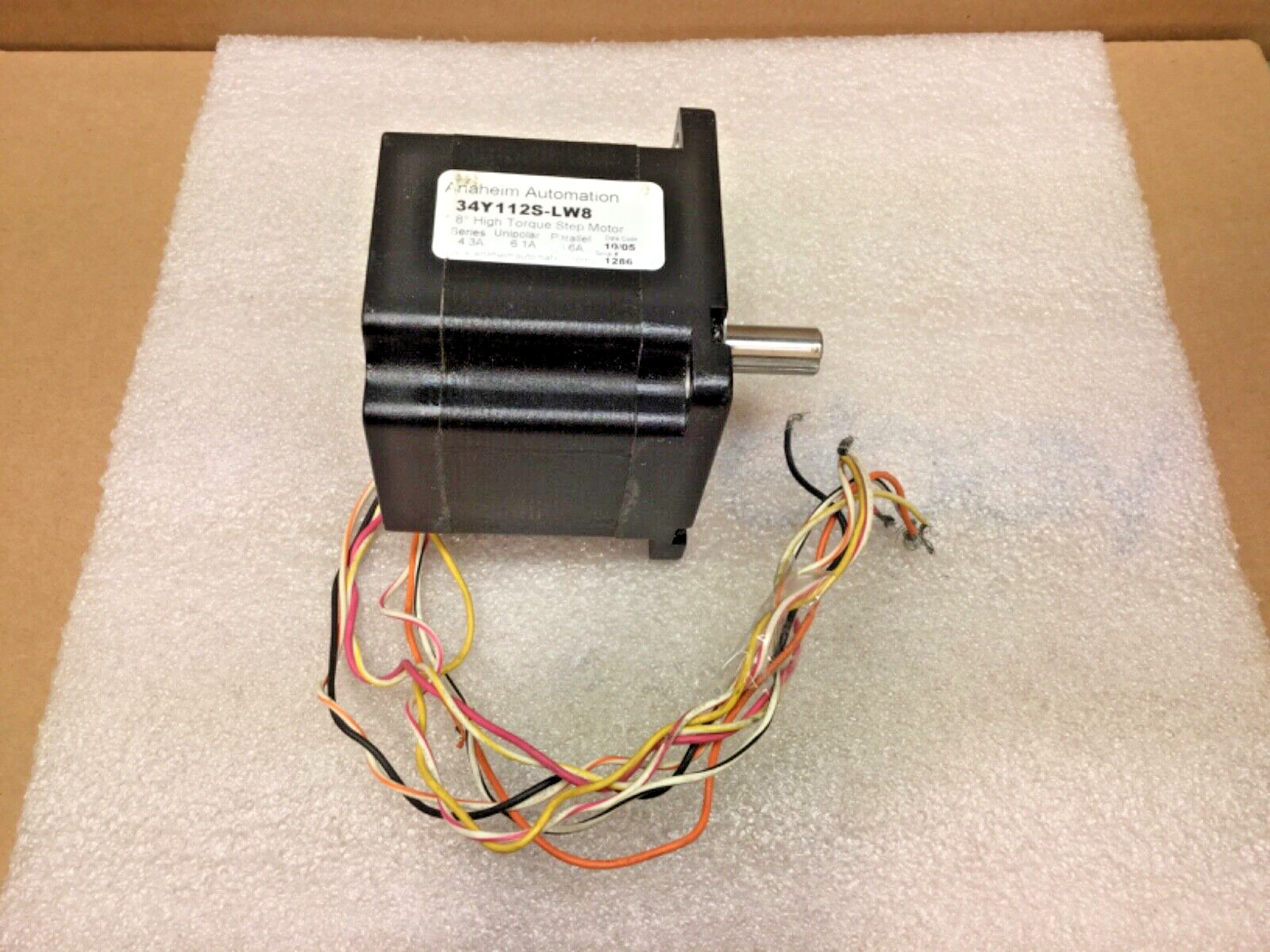 ANAHEIM AUTOMATION 34Y112S-LW8 8 DEGREE HIGH TORQUE STEPPER MOTOR NEW NO BOX
