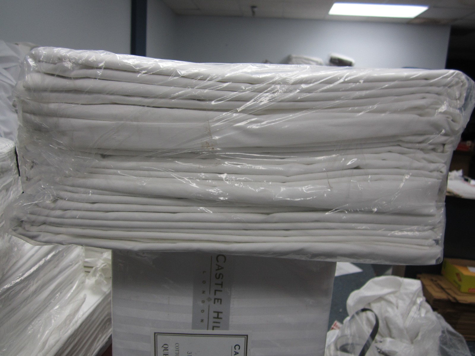 ONE DOZEN WHITE MASSAGE FLAT SHEETS T-130 DRAW SHEET 54 X 90