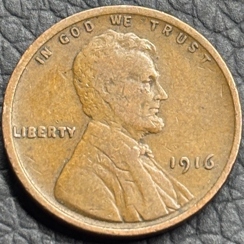 1916-P Lincoln Wheat Cent Penny F-VF+ Philadelphia Early 1900s Copper 1C Vintage