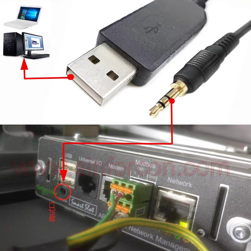 MiCondora 940-0299A USB Console Cable for APC UPS AP9630 AP9631 and AP9635 1.8M