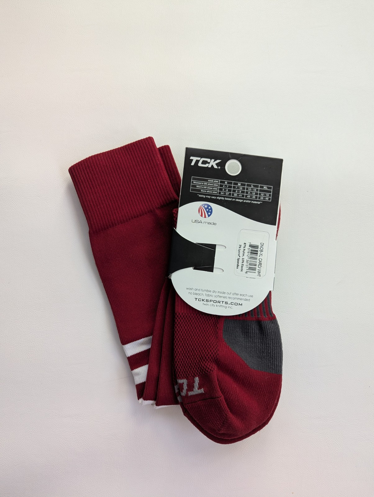 TCK Performance Baseball Socks New Size: XL Burgundy