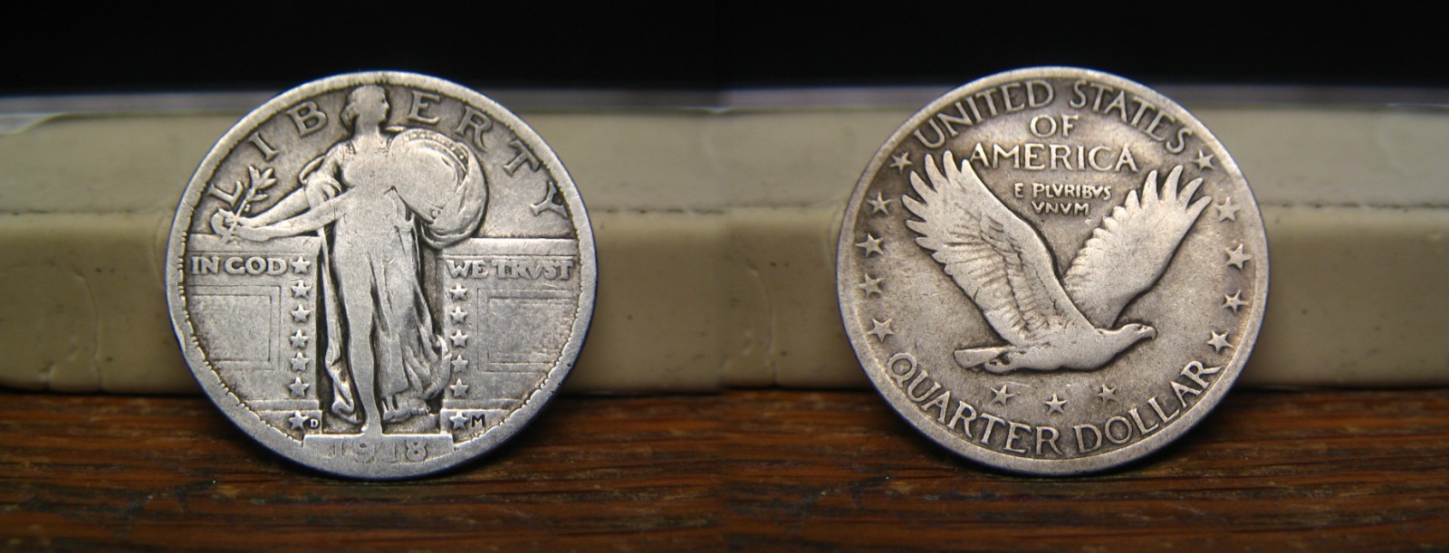 1918-D STANDING LIBERTY SILVER QUARTER  1918D US COIN