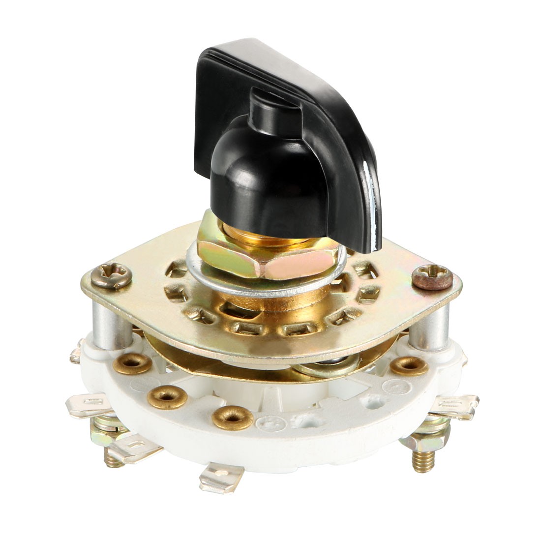 2P3T 2 Pole 3 Throw Single Deck Band Channel Rotary Switch Selector with Knob