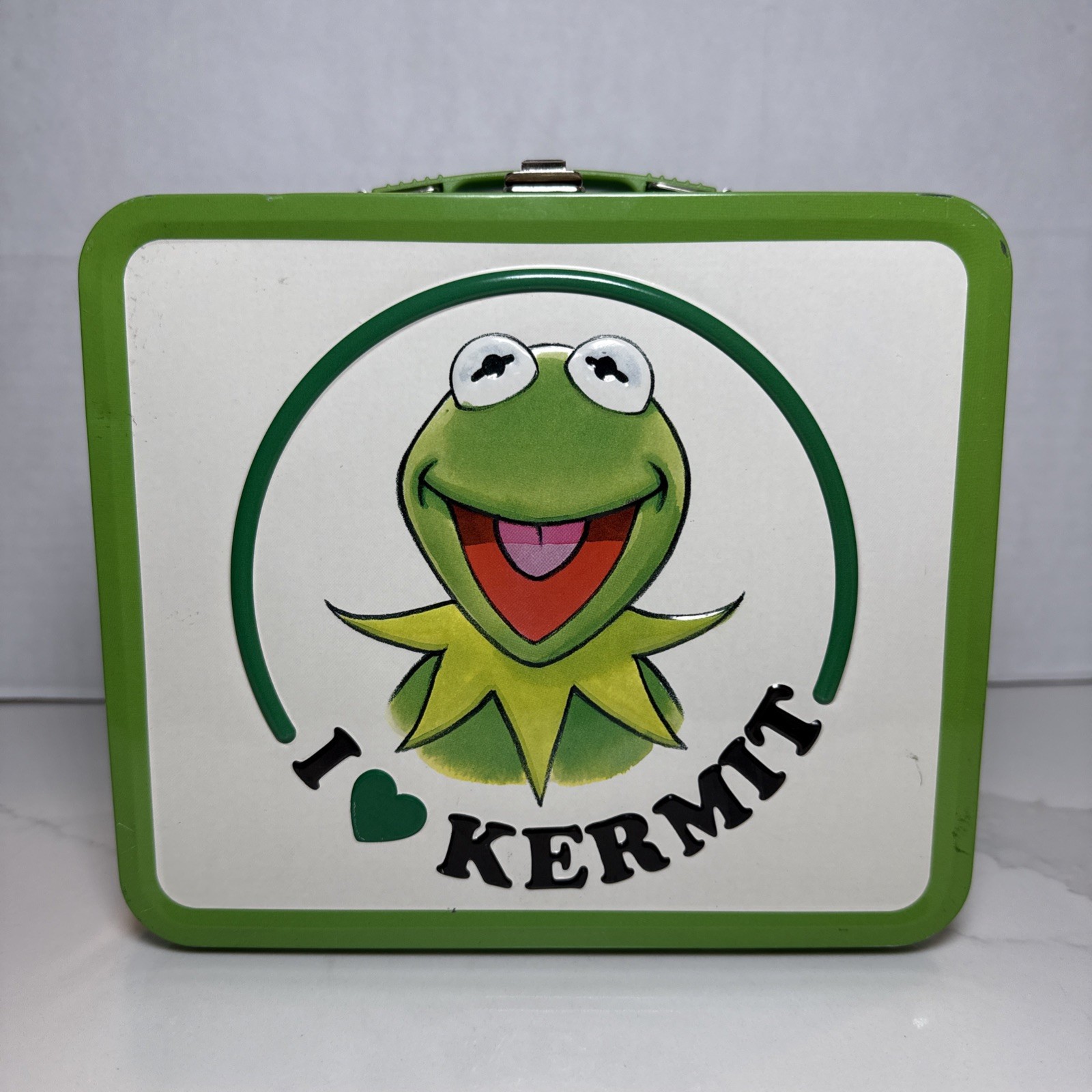 VTG 2008 I Love Kermit Green Plaid Collector Metal Lunch Box By Loungfly Muppets