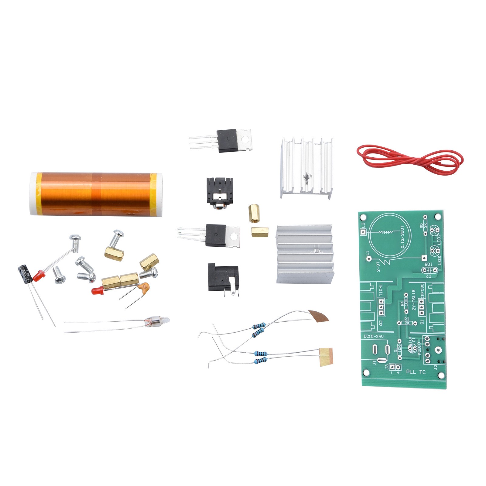 DIY 15W Mini Coil Music Audio Speaker Electronic Field Project Kit F