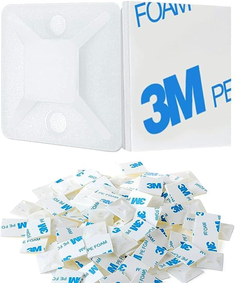 3/4" Zip Tie Mounts - 240PCS Self Adhesive Cable Tie Mounts Wire Cable Anchors