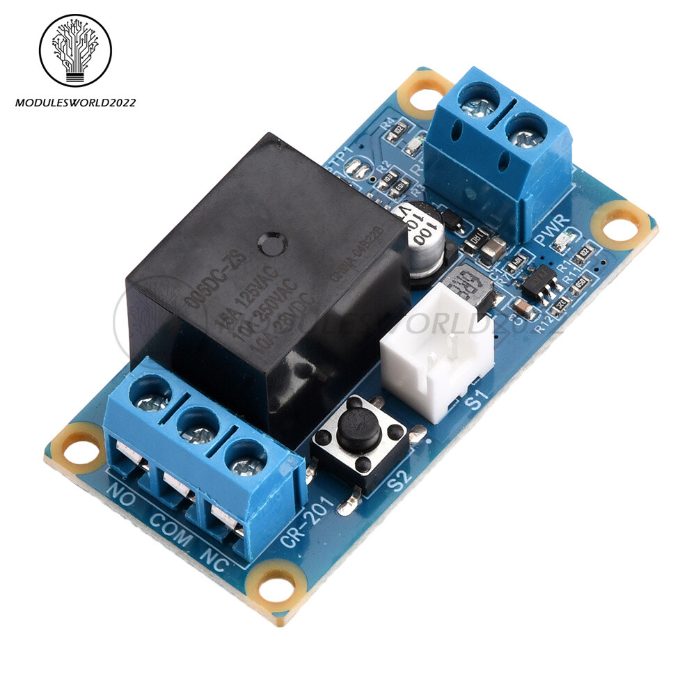 DC5-28V wide voltage 1-Channel Single Button Bistable Self-Locking Relay Module