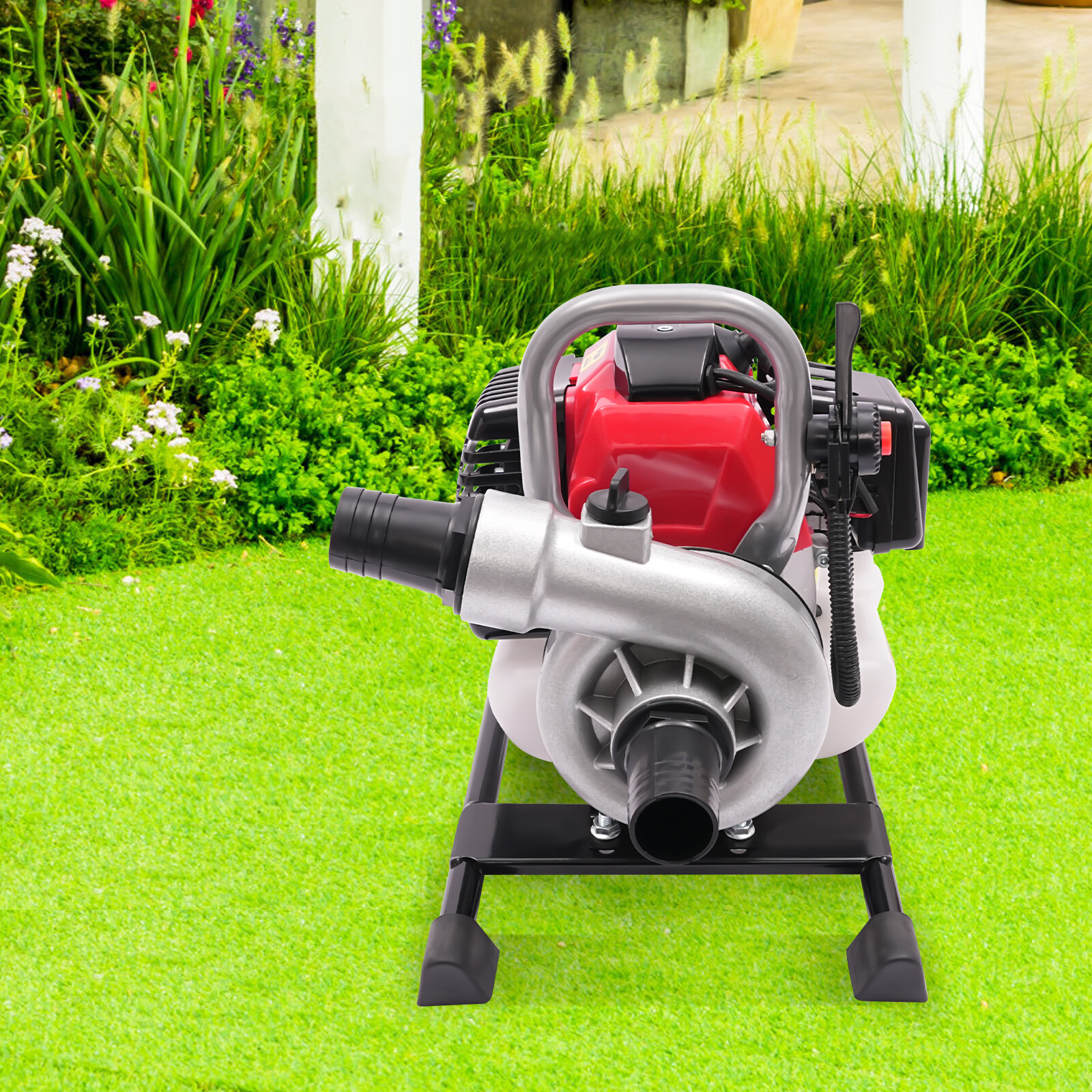 2 Stroke Portable Gasoline Water Pump 1.5" Gas-Powered Semi-Trash Water PumpUS