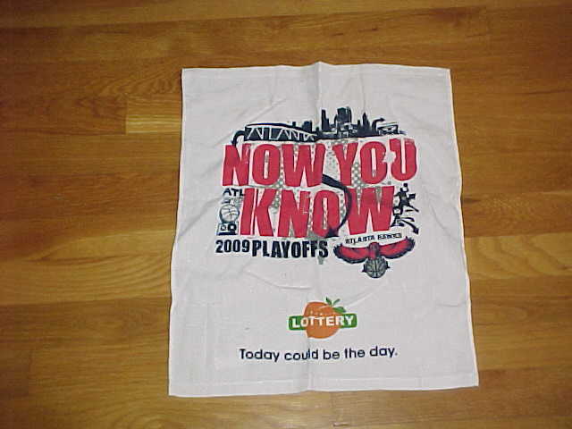 2009 Atlanta Hawks Now You Know Basketball Playoff Towel v Cleveland Cavaliers