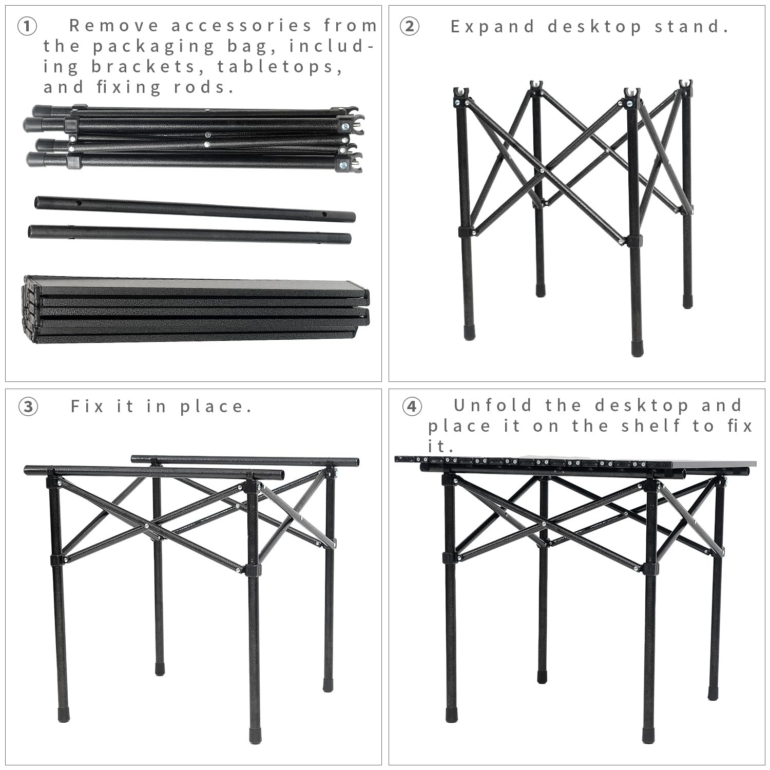 Portable Camping Table Folding Side Table Aluminum Lightweight Table with Car...