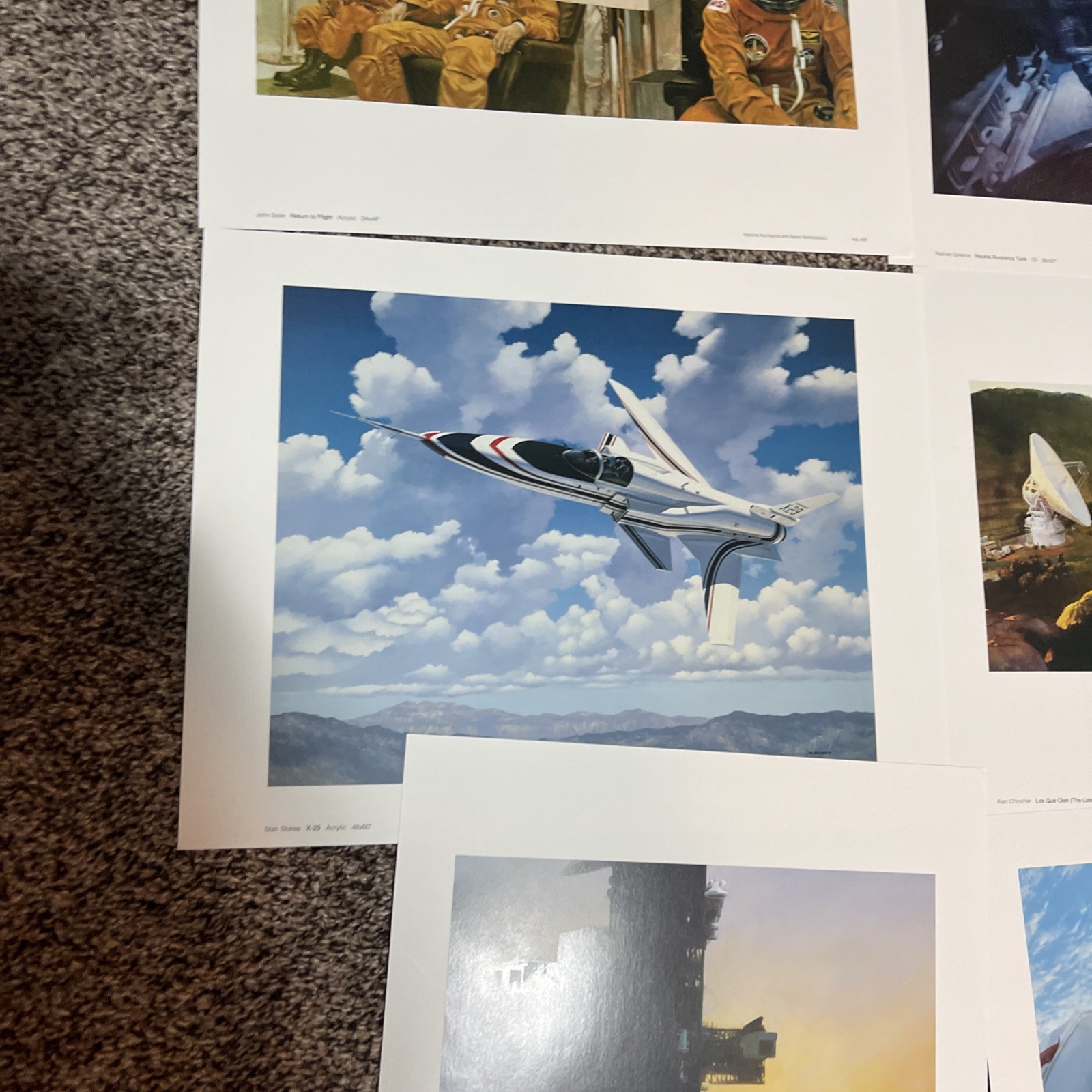 Vintage Selections from the NASA Art Collection 12 Photo Art Prints Portfolio