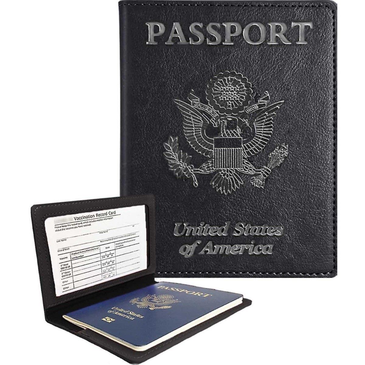 Passport Holder Black Home Kitchen Durable Multipurpose
