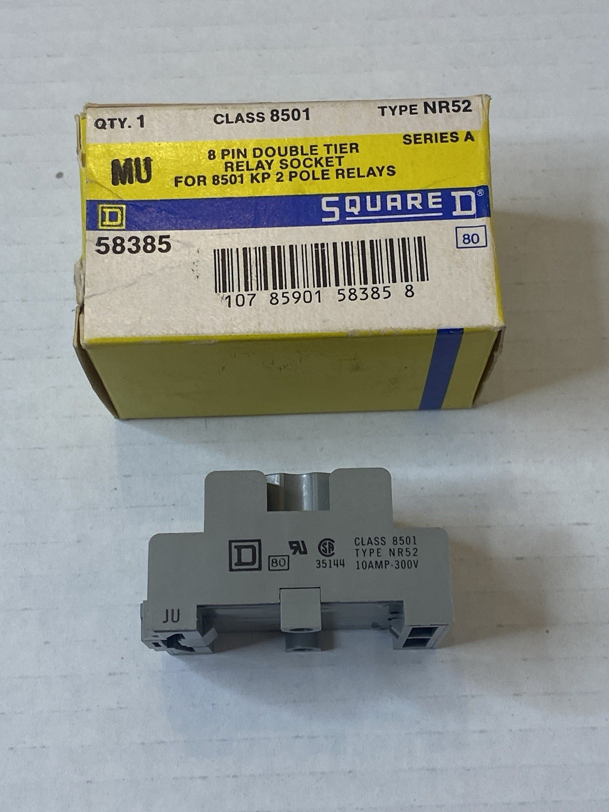Square D 58385 8 Pin Double Tier Relay Socket