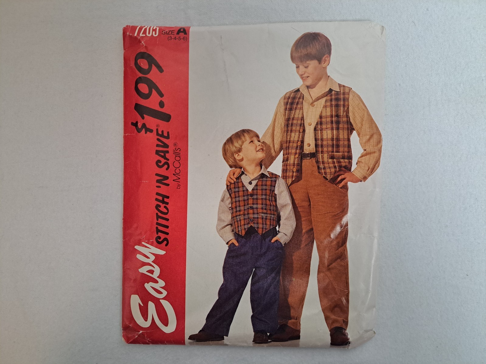 Stitch 'N Save Pattern - Children's Lined Vest, Shirt, & Pants (3-6) #7205 UC