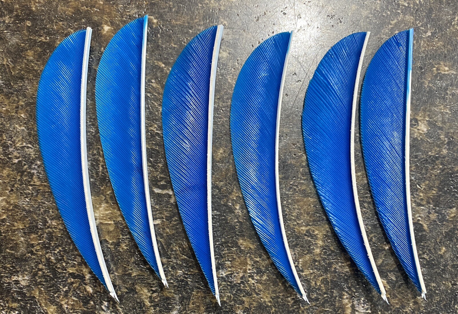 Traditional Archery Feathers RW Parabolic 3” Blue Turquoise Feathers 47 Pack