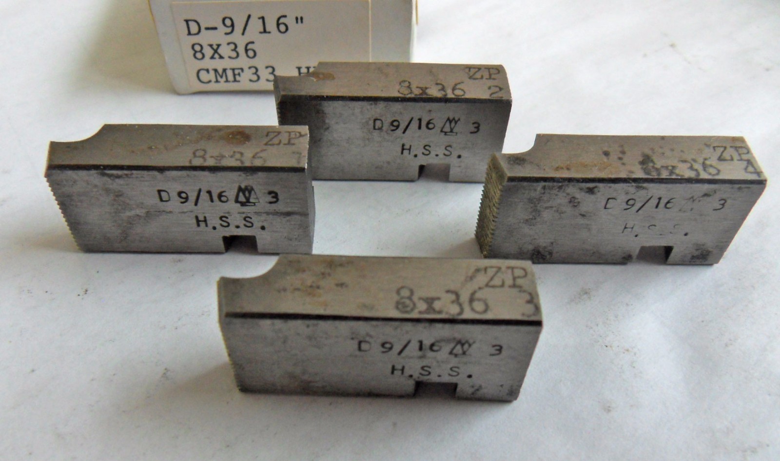 New Set of 4 Vargus Cmf33 Hk10 4005201 D-9/16" 8x36 Standard Chasers Free Ship