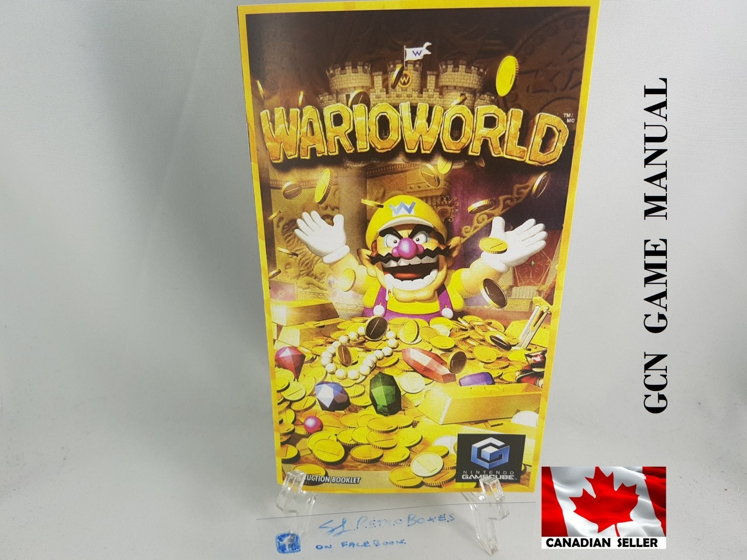 MANUAL GCN - WARIO WORLD - Nintendo Gamecube "Replacement" Instruction Booklet