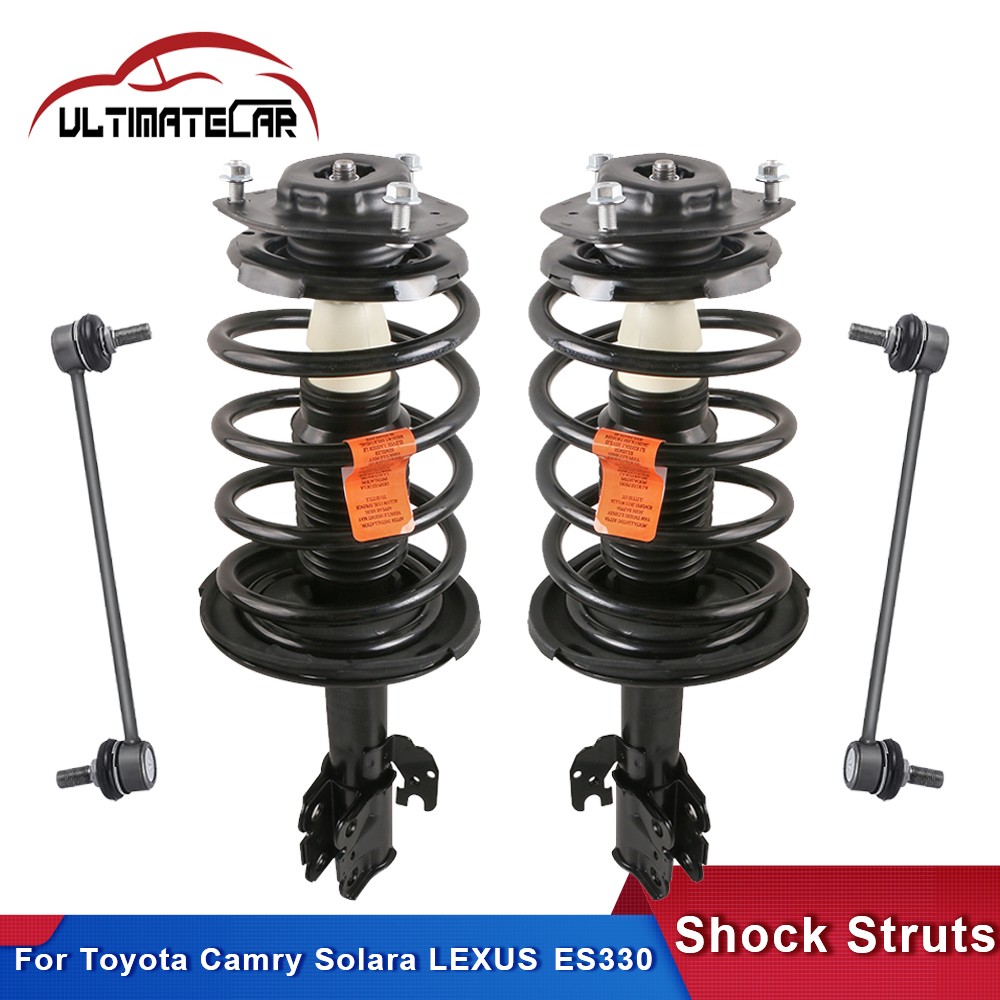 Set 4 Front Strut w/ Sway Bar Link For 2004-2006 Toyota Camry Solara LEXUS ES330