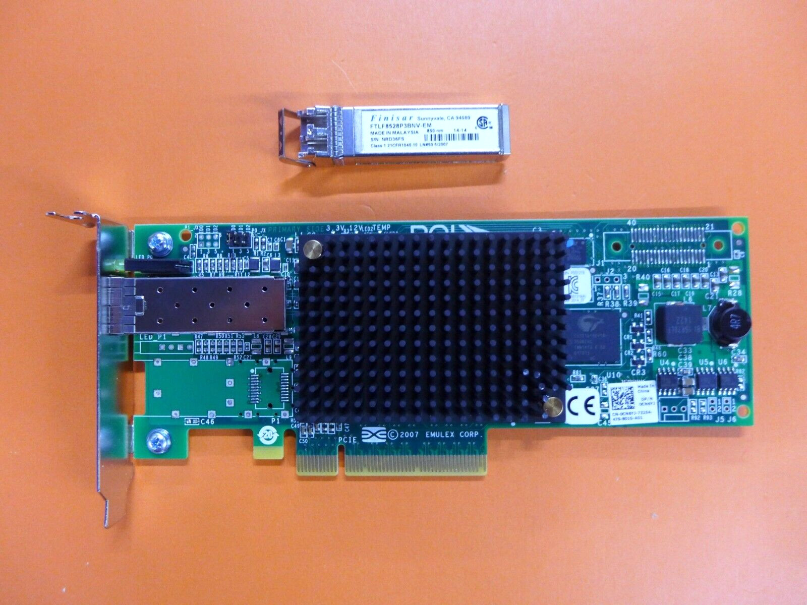 Emulex LPE12000 Single Port 8Gb SFP HBA Low Profile Network Card Dell CN6YJ